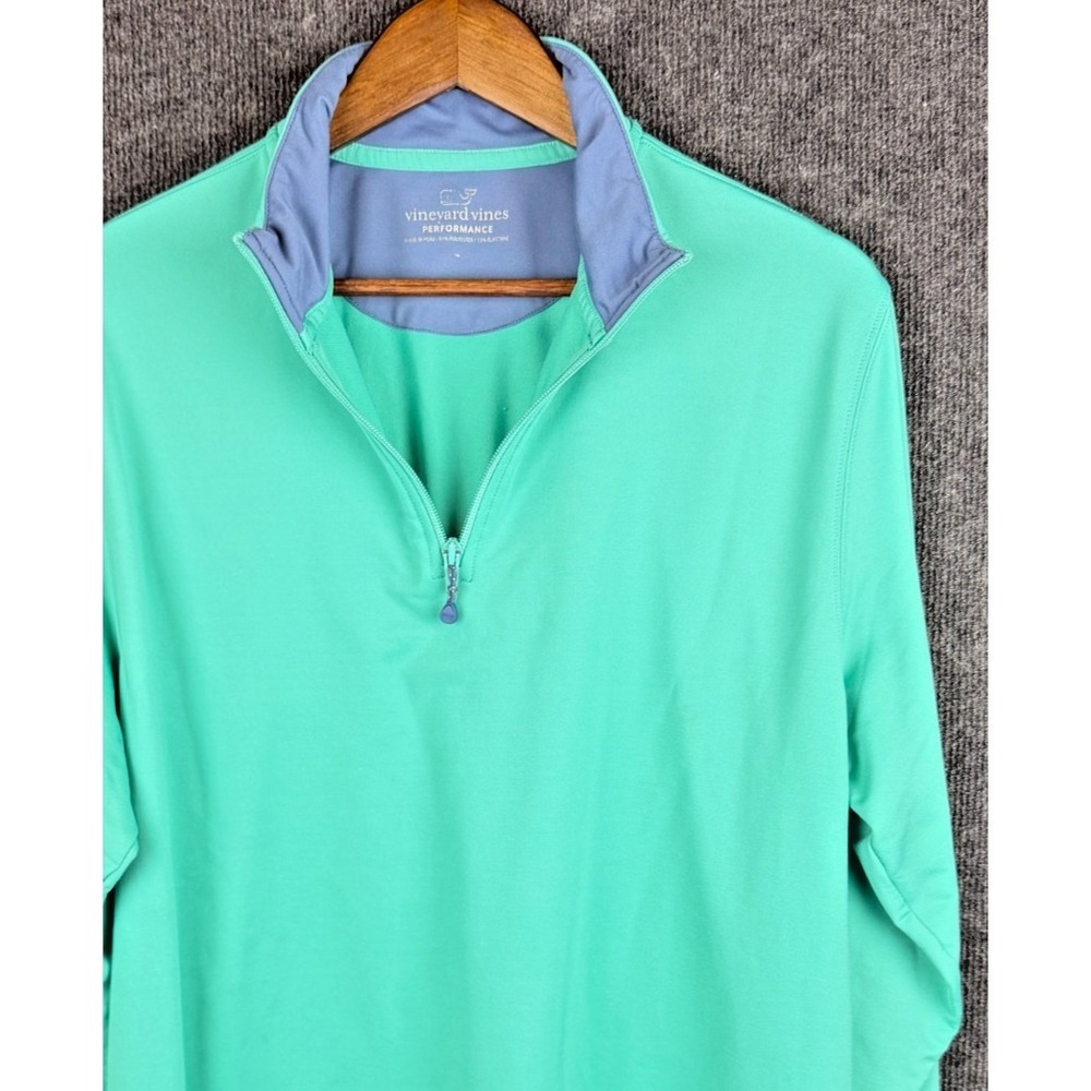 Vineyard Vines Performance Mens Medium M 1/4 Zip Pullover‎ Jacket Golf Green